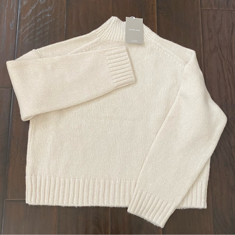 Everlane Cream Turtleneck Sweater